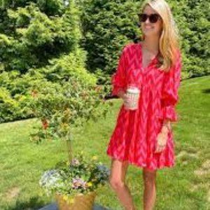 Pomander Place Hot Pink Ikat Kenzo Dress